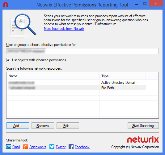 Netwrix Effective Permissions Reporting Tool