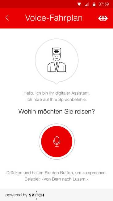 SBB App versteht Schweizerdeutsch