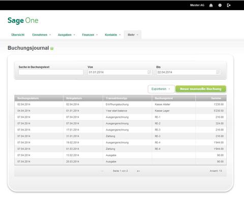 Sage integriert E-Banking in Sage One